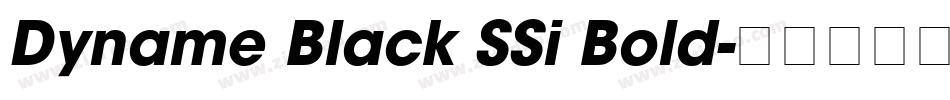Dyname Black SSi Bold字体转换